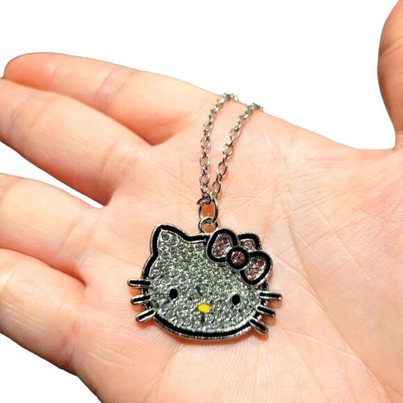Brand New Hello Kitty Rhinestone Necklace - Picture 1 of 6
